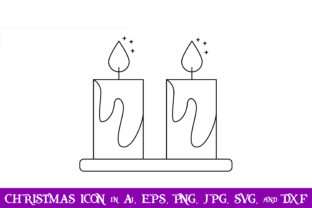 Candles Christmas Icon