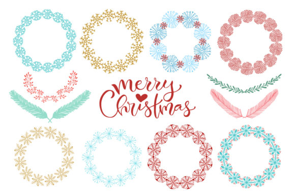 Christmas and New Year Frames for Decorative Elements