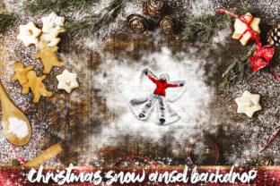 Christmas Backdrop Snow Angel Cookie Layer Styles