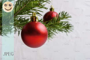 Christmas Background with Red Ornament