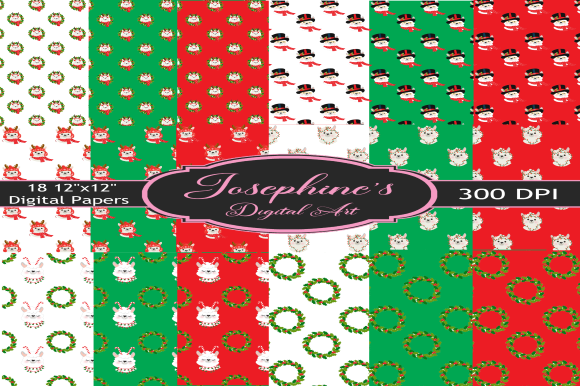 Christmas Holiday Llama Patterns
