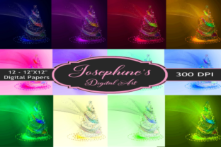 Christmas Mystic Tree Design Set of 12 Backgrounds