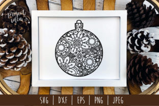 Christmas Ornament Mandala Zentangle for Crafts