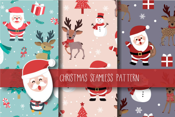 Christmas Seamless Pattern Santa