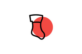 Christmas Sock Modern Vector Icon