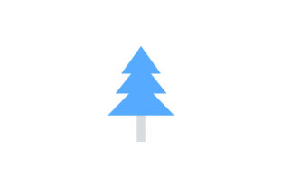 Christmas Tree Flat Vector Icon