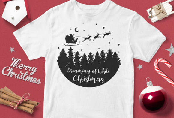 Dreaming of White Christmas T-Shirt Designs