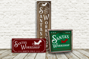 Santa’s Workshop Christmas Sign Trio for Crafts