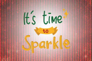 Sparkle Christmas Quote Gold and Green for Crafts